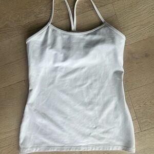 Lululemon Power Y Luon Tank Top White Size 10